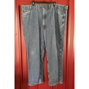 Carhartt Pants Denim Fleece Lined Denim Work Jeans Y2K‎ Mens 50x30